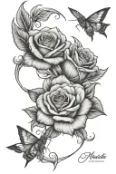 maverick and rose tattoo design idea