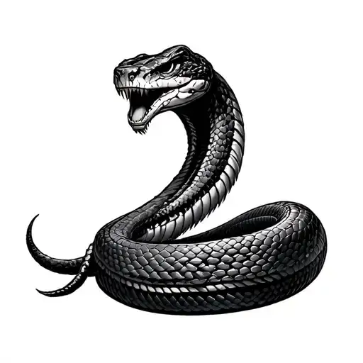 Coverup cyborg snake tattoo design idea
