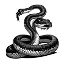 Coverup cyborg snake tattoo design idea