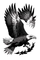 eagle soaring tattoo design idea
