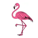 flamingo standing tattoo design idea