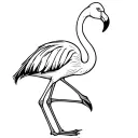 flamingo standing tattoo design idea