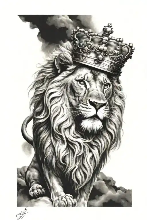 lion of judah and baptism day tattoo design idea
