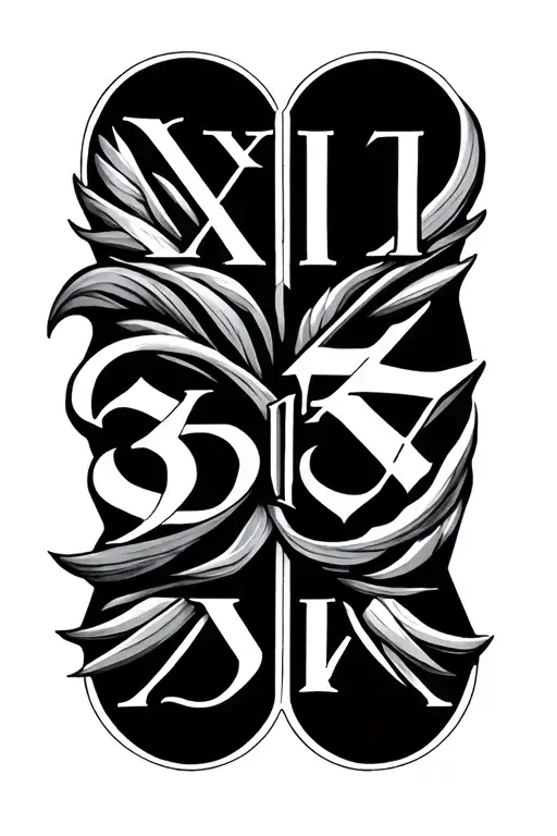1985 Roman Numerals tattoo design idea