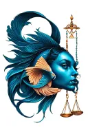 Pisces and Libra tattoo design idea