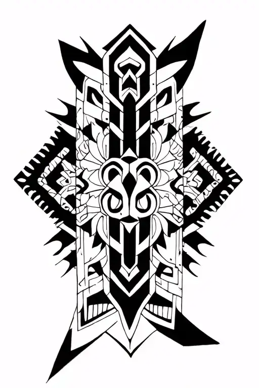 Animal, Totem pole, Gothic tattoo design idea