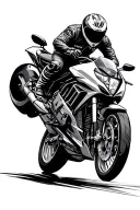 motor bike racing tattoo design idea