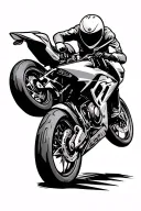 motor bike racing tattoo design idea