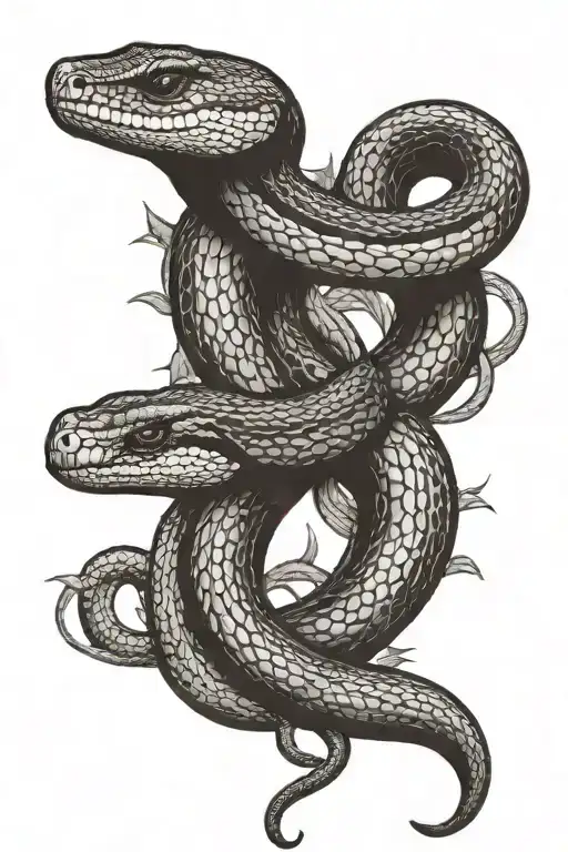 Black mamba snake tattoo design idea