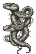 Black mamba snake tattoo design idea