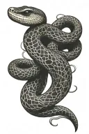 Black mamba snake tattoo design idea