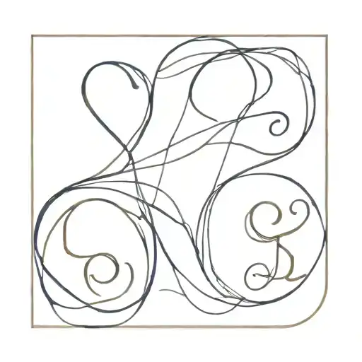 A band with the letters G J X J V JM  tattoo design idea