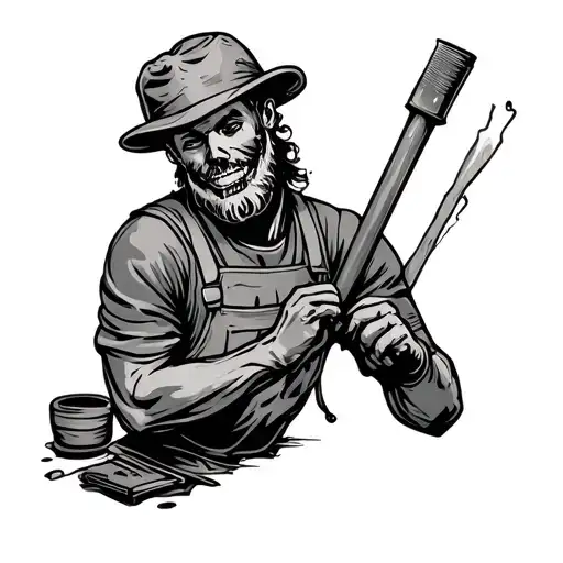 plasterer tattoo design idea