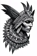 Aztec axolotol tattoo design idea