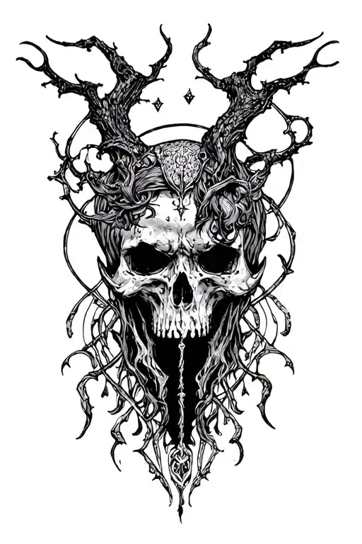 gothic style symbolising stronger than you know tattoo design idea