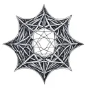 as above so below, as within so without, as before so after, sacred geometry, dodecahedron tattoo design idea
