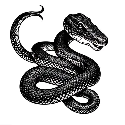 Mexican Snake tattoo design idea