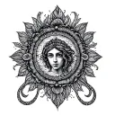 trinacria symbol tattoo design idea