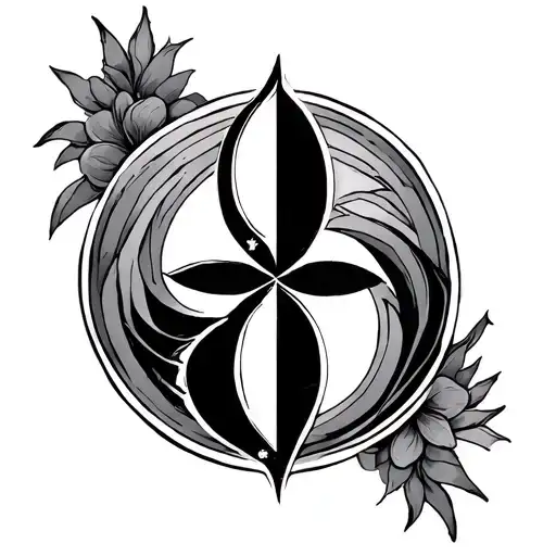 Virgo symbol merging libra zodiac sign tattoo design idea