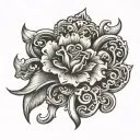 chrome hearts tattoo design idea