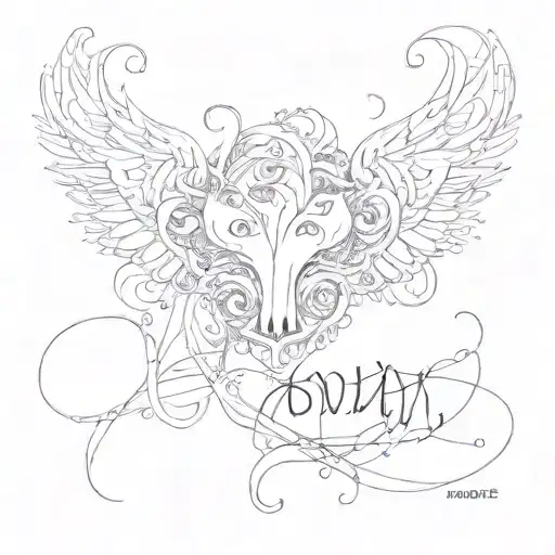 Child name written tattoo design idea