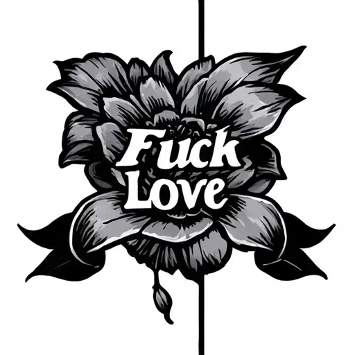 Fuck Love tattoo design idea