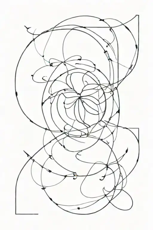 spin towards the bottom tattoo design idea