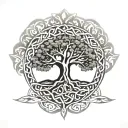 Celtic tree of life tattoo design idea