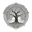 Celtic tree of life tattoo design idea