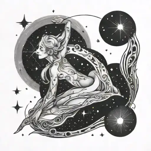 Lyra Constellation tattoo design idea