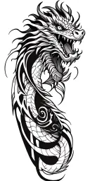 nãga dragon tattoo design idea