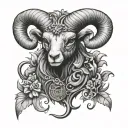 voodoo aries ram tattoo design idea