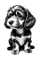 cockapoo dog tattoo design idea
