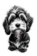 cockapoo dog tattoo design idea