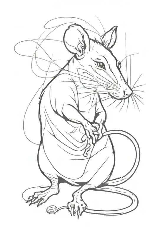 rat  tattoo design idea
