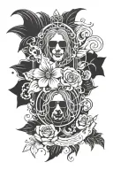 Nirvana, grunge tattoo design idea