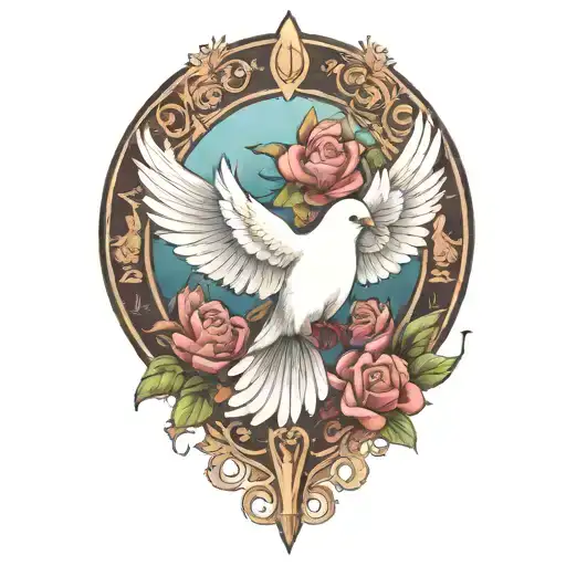 dove tattoo design idea