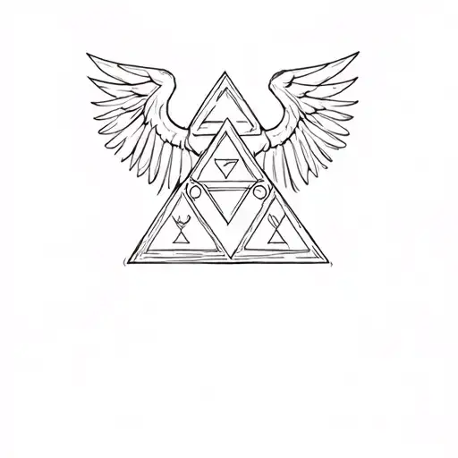 the legend of zelda triforce tattoo design idea