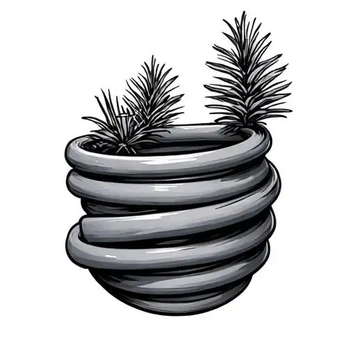 rubber hose and pinestripes tattoo design idea