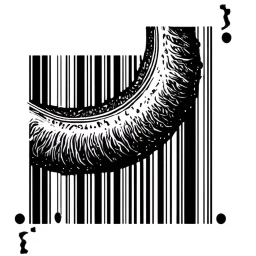 barcode black owned tattoo design idea