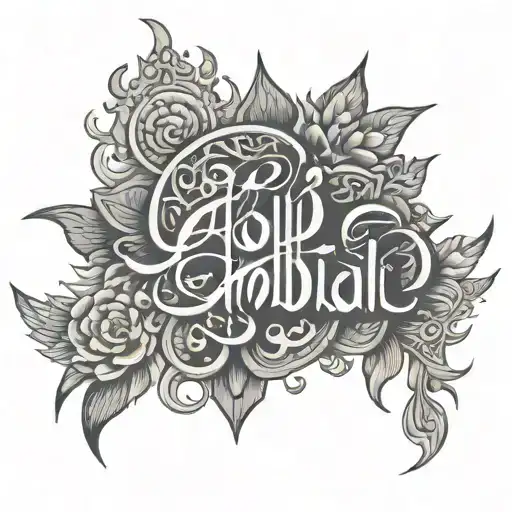 Alhamdulillah tattoo design idea