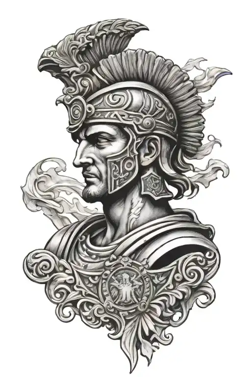 roman empire tattoo design idea