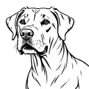black Labrador tattoo design idea