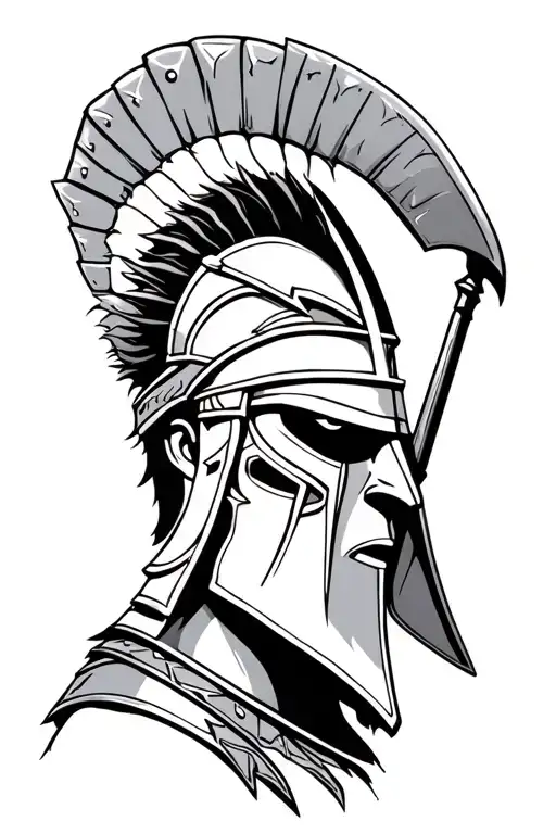 Spartan warrior tattoo design idea