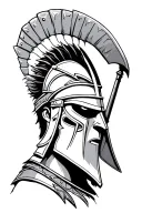 Spartan warrior tattoo design idea