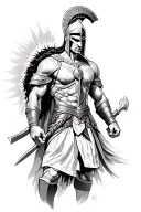 Spartan warrior tattoo design idea