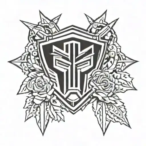 Barbie and transformers and Roblox and chiefs arrowhead nfl tattoo design idea