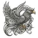 Phoenix Wing, Hellfire Infused, Mirror reflecting tattoo design idea