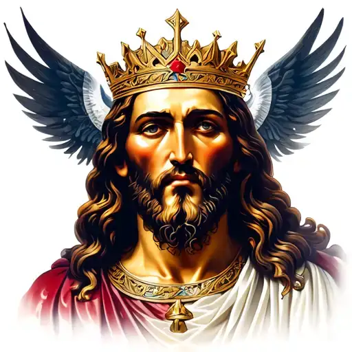 Jesus King Save Sinner tattoo design idea
