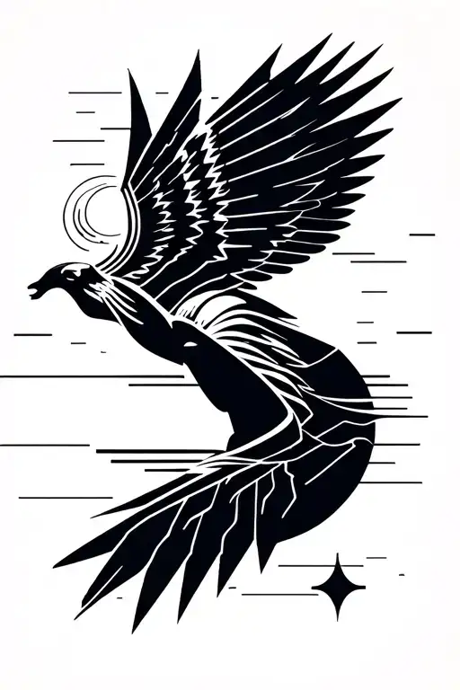 icarus reaching for the sun tattoo design idea